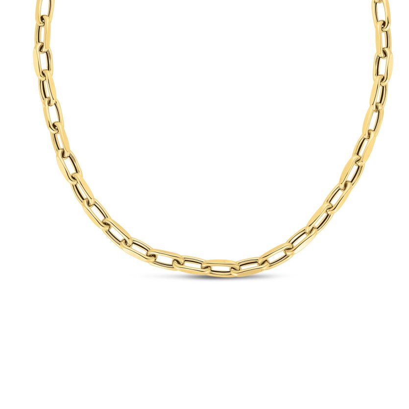 14k Yellow Gold French Cable Link Necklace (6mm) - Image 1