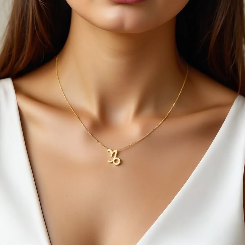 14K Yellow Gold Capricorn Necklace - Image 4