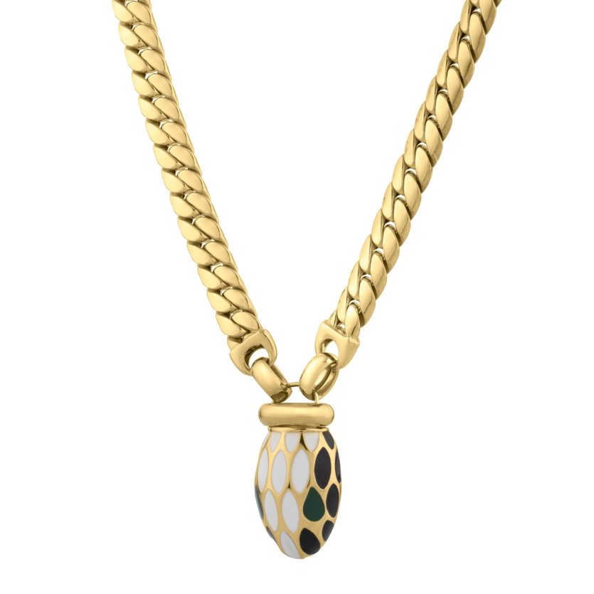 Le Serpent Curb Link Necklace in 14K Yellow Gold - Image 1