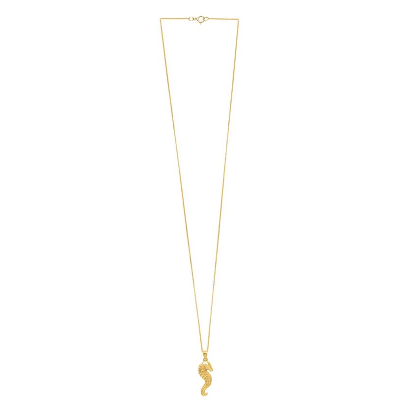 Seahorse Necklace in 10K Yellow Gold - Image 2