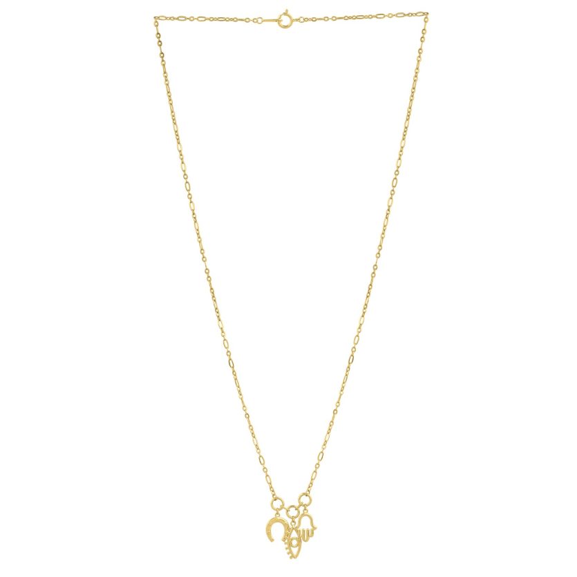 Drop Necklace with Lucky Charms in 14K Yellow Gold - Image 2