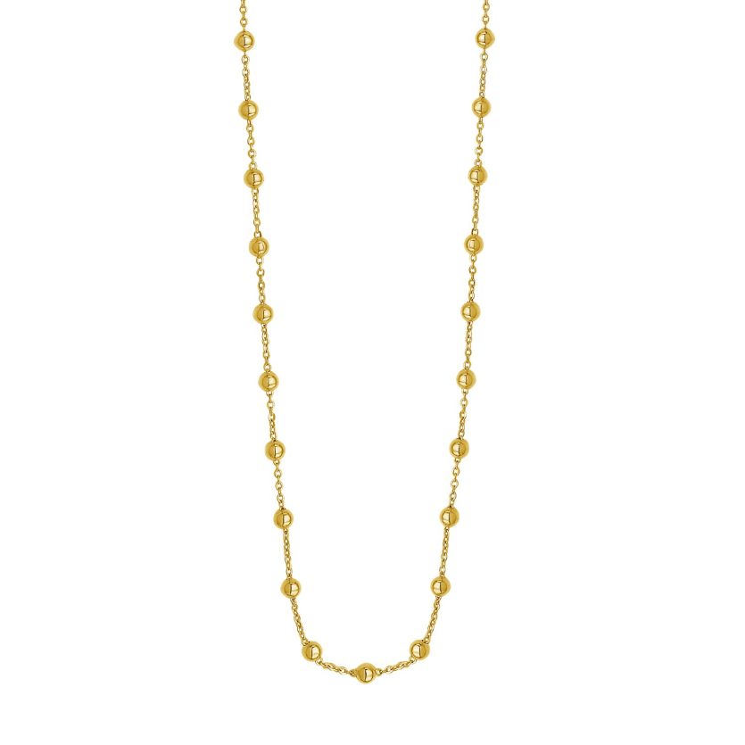 Layering Saturn Bead Necklace in 14K Yellow Gold - Image 1