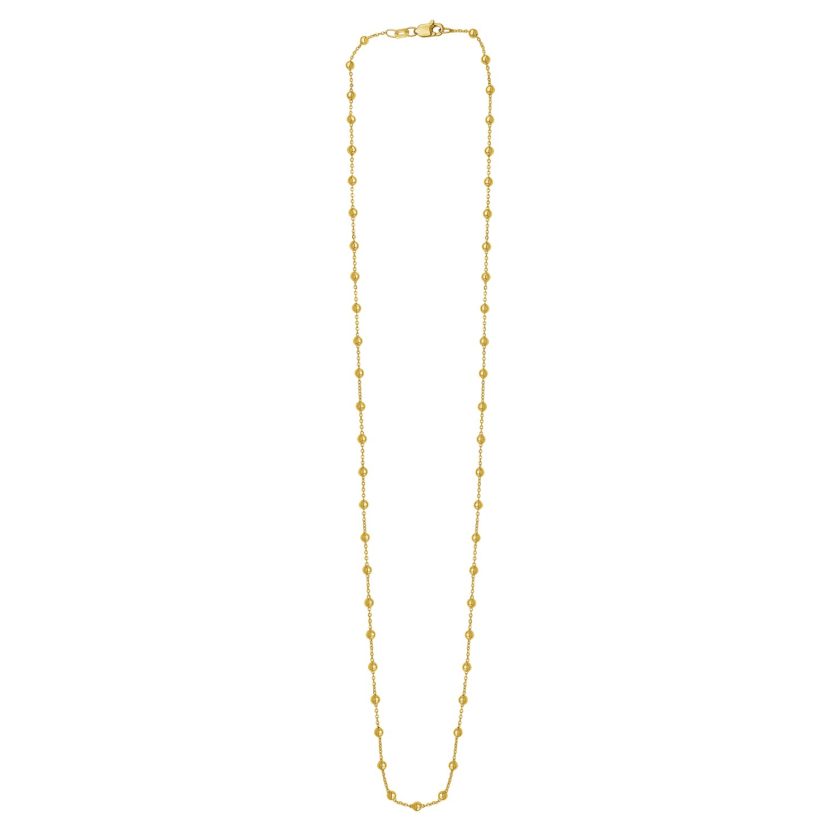 Layering Saturn Bead Necklace in 14K Yellow Gold - Image 2