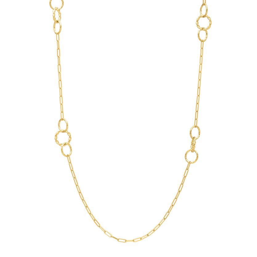 Twistted Link Necklace in 14K Yellow Gold - Image 1