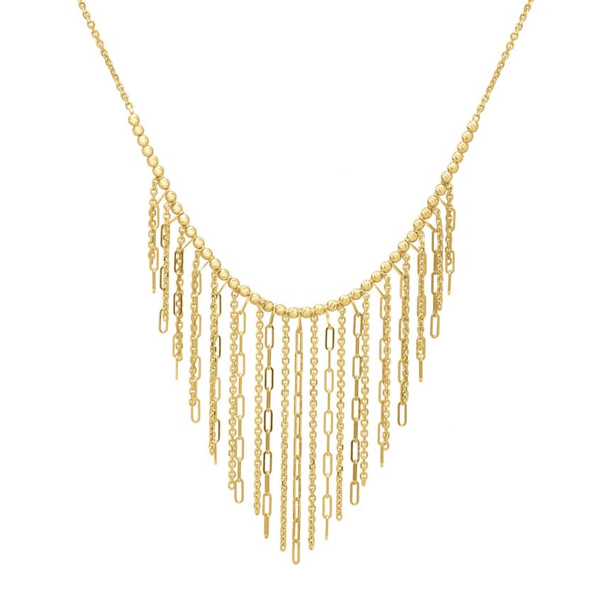 Graduated Fringe Necklace in 14K Yellow Gold - Image 1