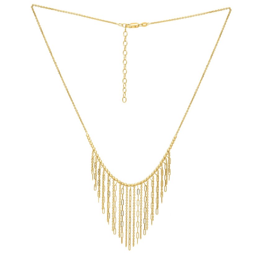 Graduated Fringe Necklace in 14K Yellow Gold - Image 2