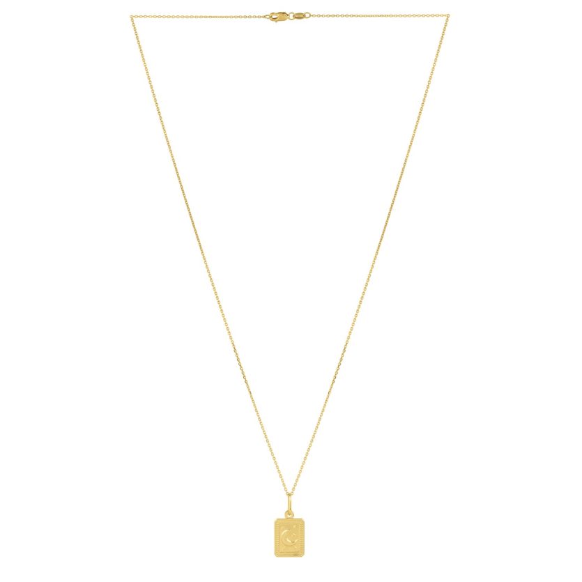 Moon and Stars Necklace in 14K Yellow Gold - Image 2