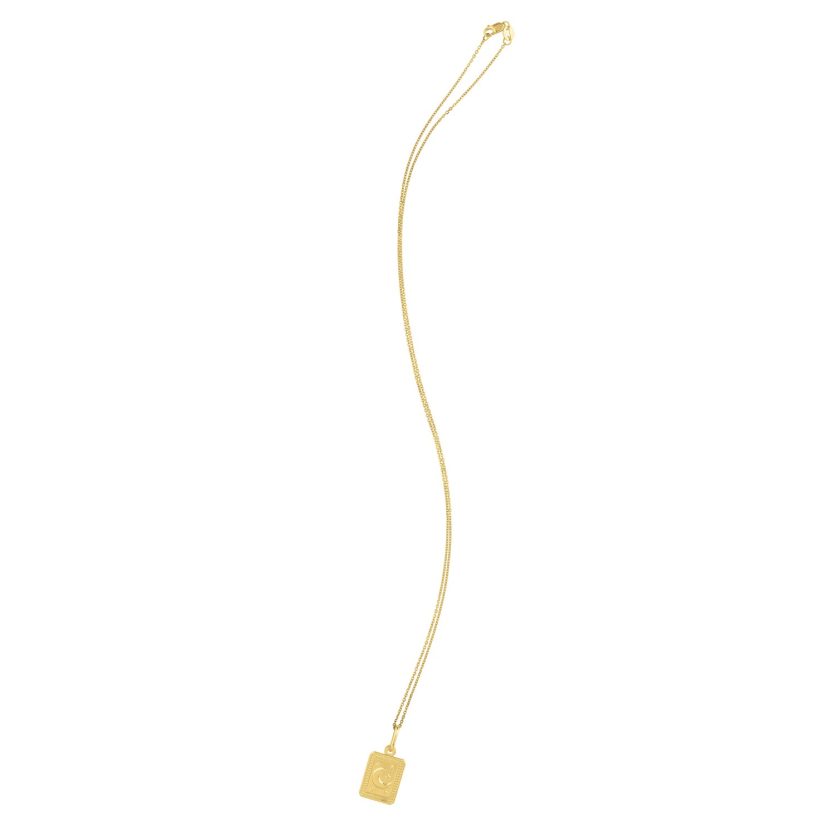 Moon and Stars Necklace in 14K Yellow Gold - Image 3