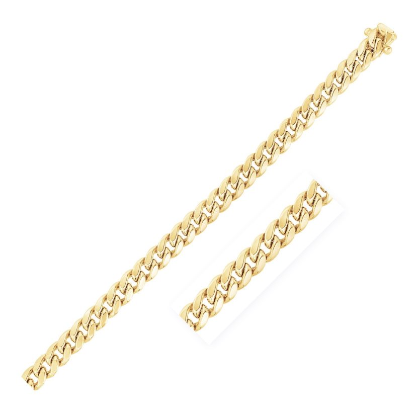 10k Yellow Gold Classic Solid Miami Cuban Chain (3.20 mm) - Image 1