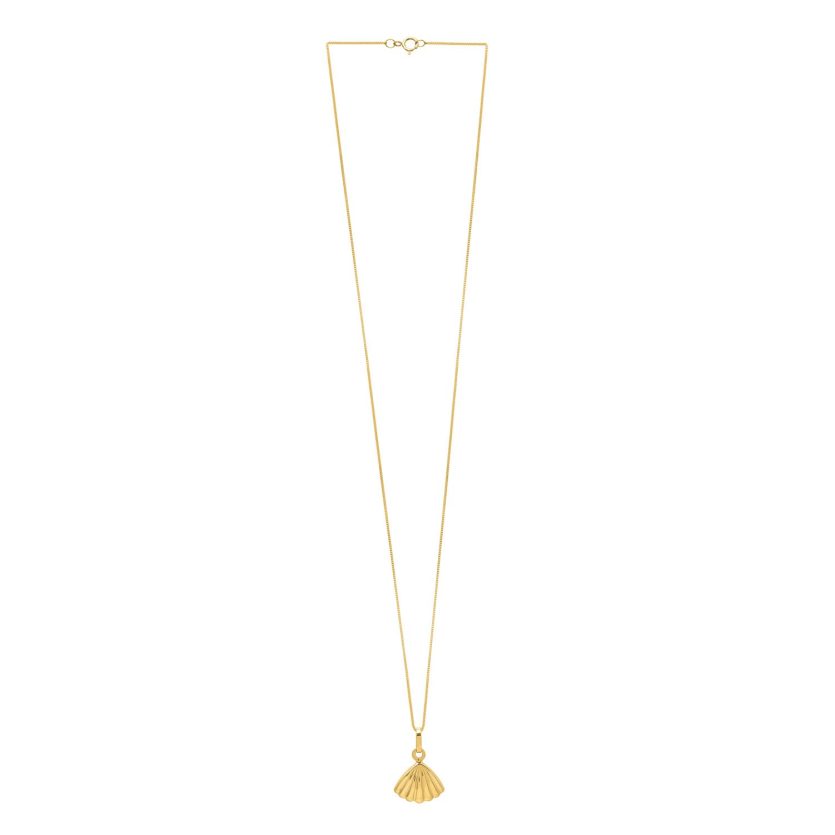 Sea Shell Necklace in 10K Yellow Gold - Image 2