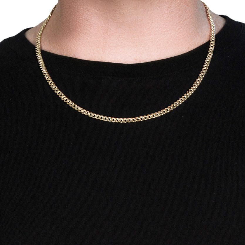10k Yellow Gold Miami Cuban Semi Solid Chain (4.50 mm) - Image 3