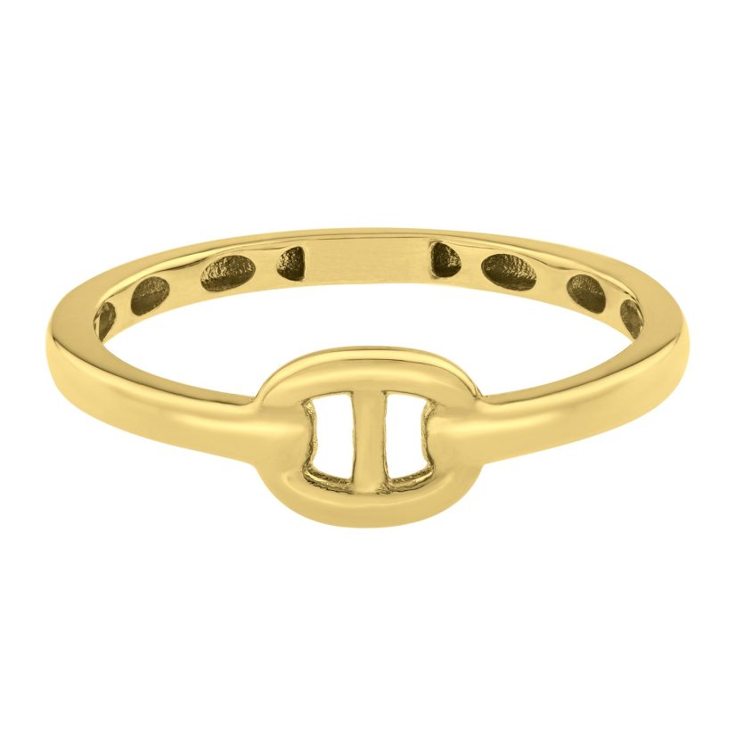 Mariner Link Style Ring in 14K Yellow Gold - Image 2