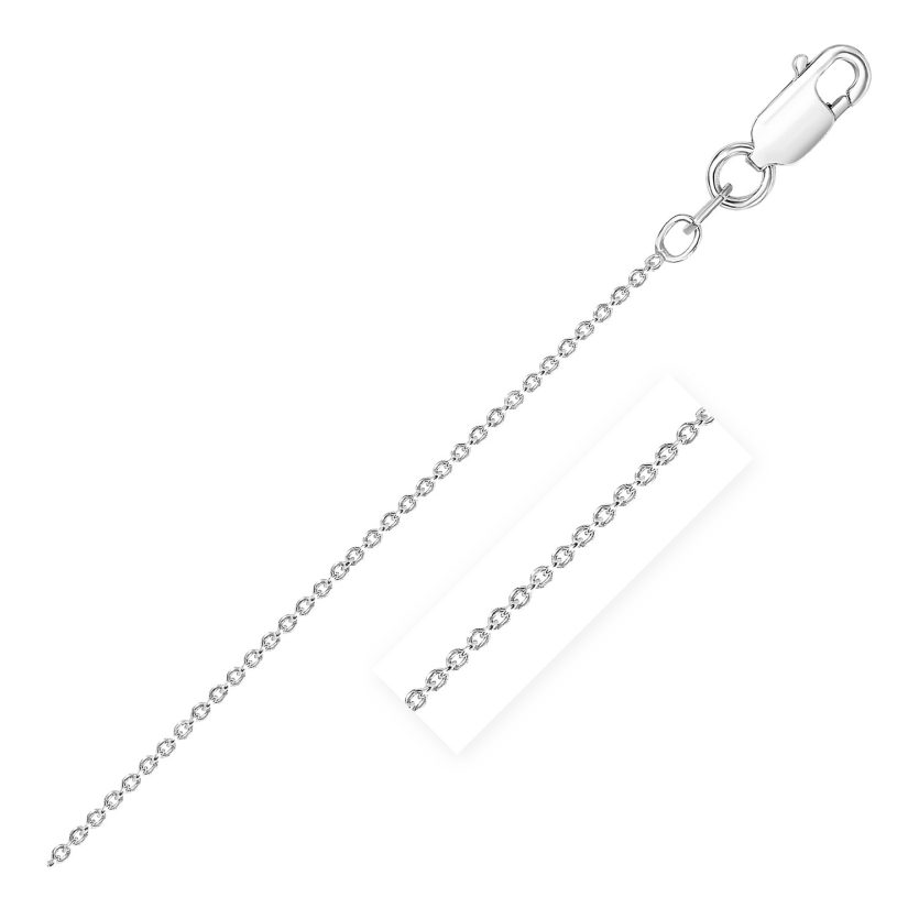 Sterling Silver Rhodium Plated Round Cable Chain (1.80 mm) - Image 1