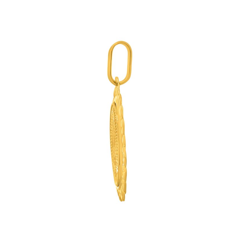 Religious Pendant with Our Lady of Guadalupe in 14K Yellow Gold - Image 2