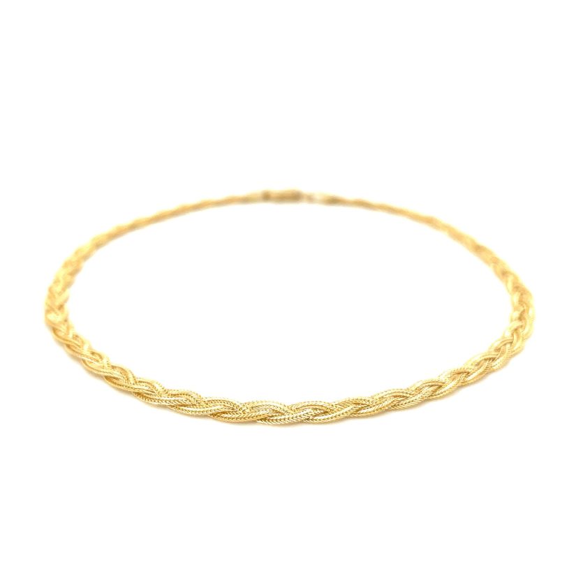 14k Yellow Gold Braided Bracelet  (3.50 mm) - Image 2