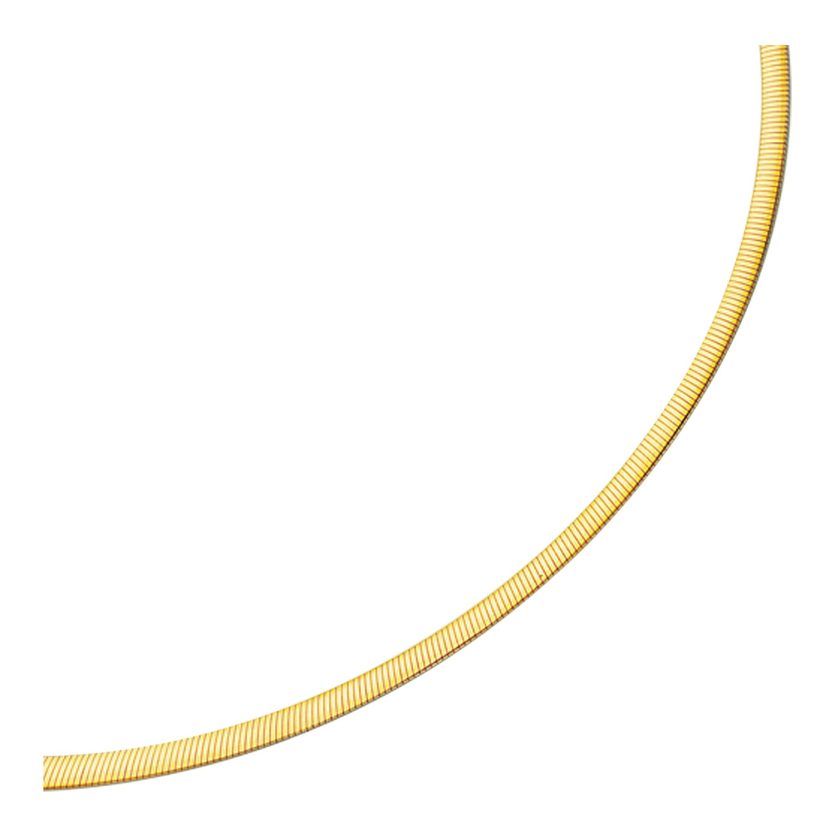 4.0mm 14k Two Tone Gold Reversible Omega Necklace - Image 1