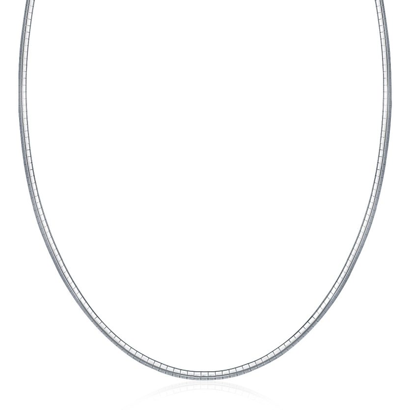 Sterling Silver Classic Omega Chain Necklace (3.0mm) - Image 1