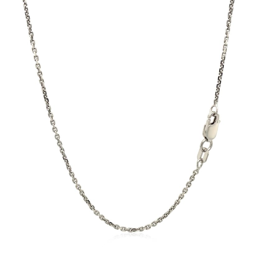 Sterling Silver Rhodium Plated Cable Chain (1.40 mm) - Image 3