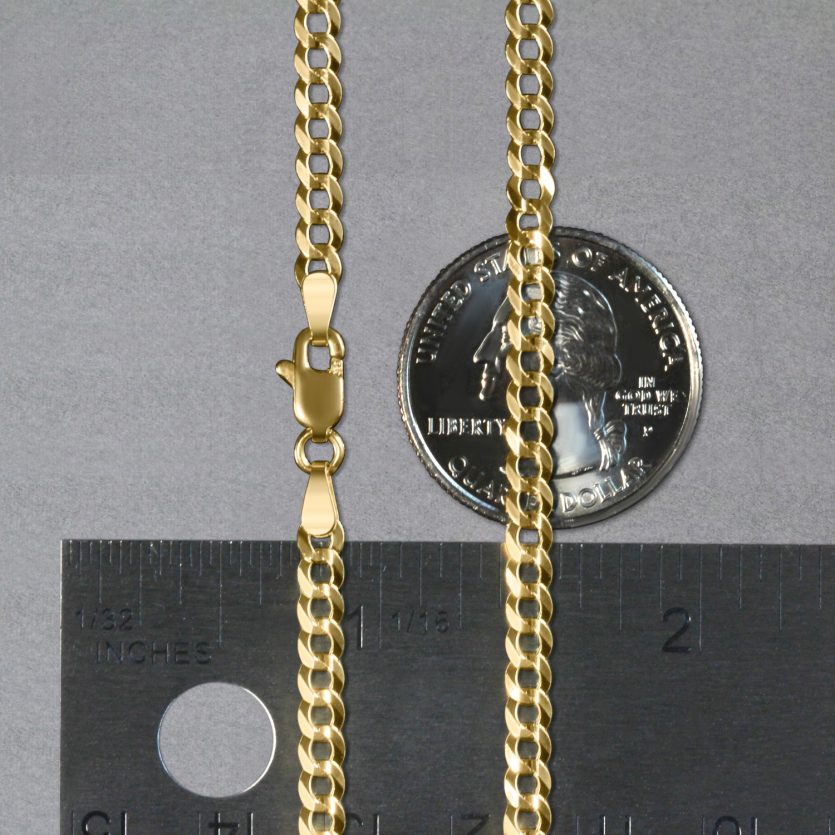 10k Yellow Gold Curb Chain (3.60 mm) - Image 6