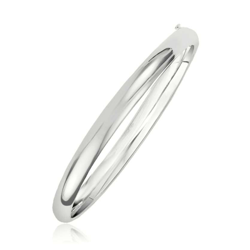 Classic Bangle in 14k White Gold (5.00 mm) - Image 1