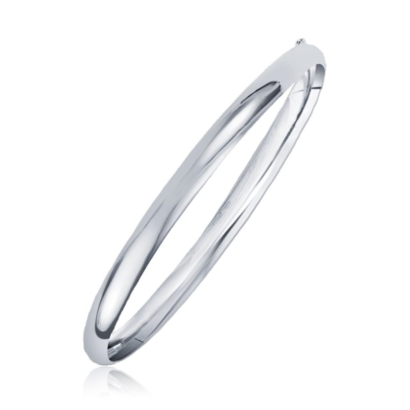 Classic Bangle in 14k White Gold (6.00 mm) - Image 1