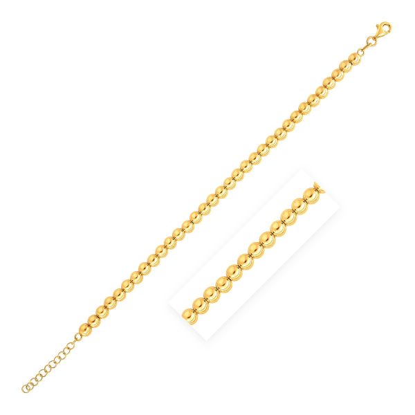 14k Yellow Gold Bead Bracelet  (5.00 mm) - Image 1