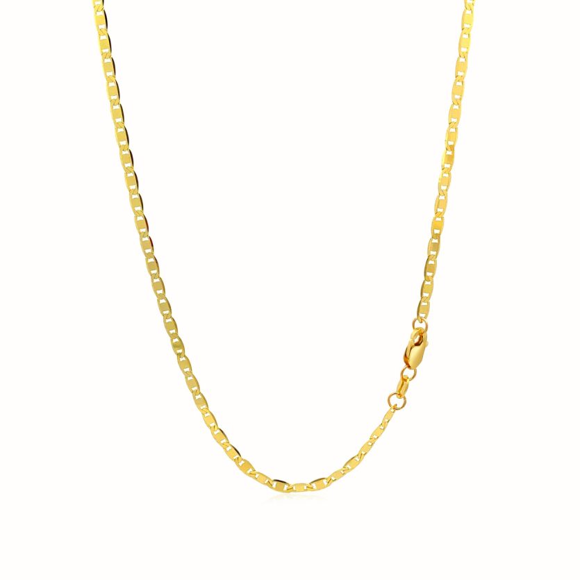 10k Yellow Gold Mariner Link Chain (2.30 mm) - Image 3