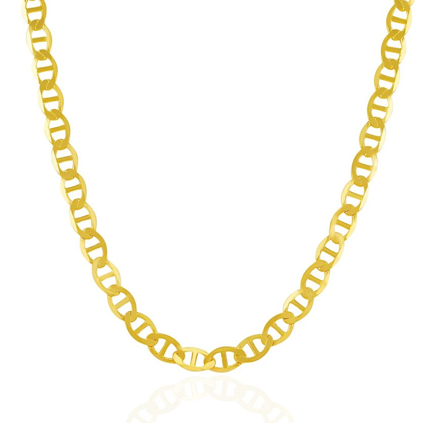 14k Yellow Gold Mariner Link Chain (6.30 mm) - Image 2