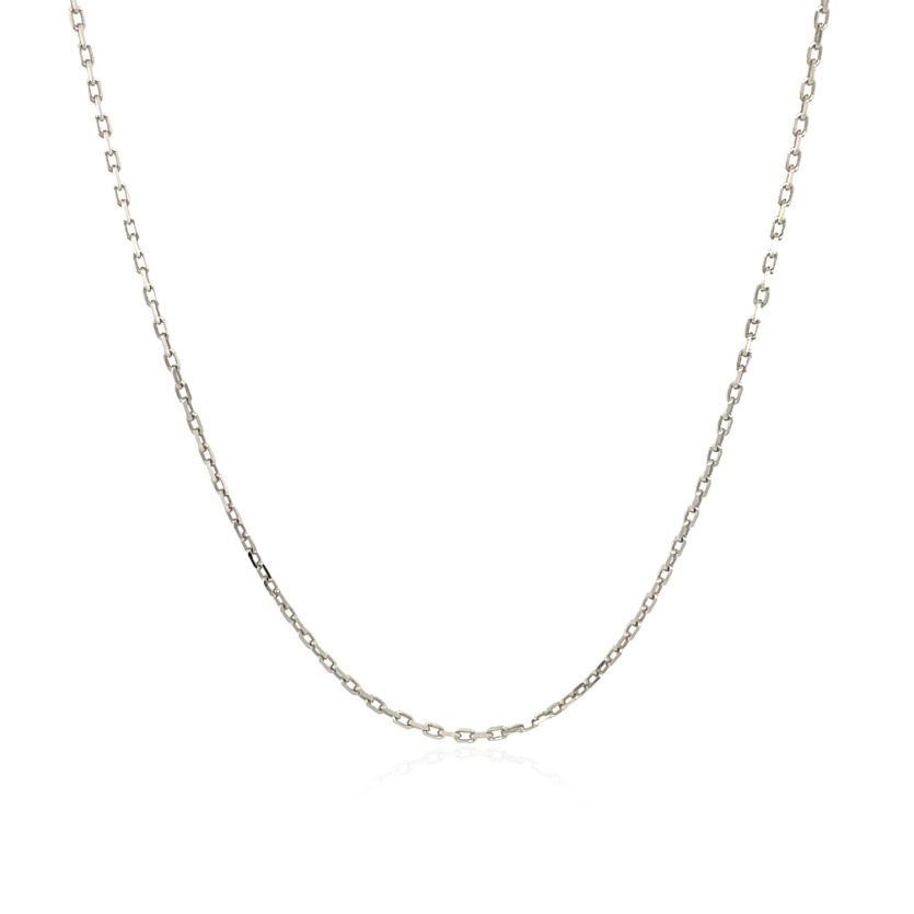 Sterling Silver Rhodium Plated Cable Chain (1.10 mm) - Image 2