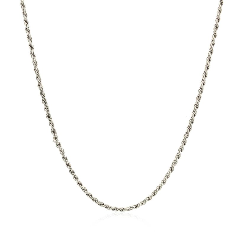 Sterling Silver Diamond Cut Rope Style Chain (1.40 mm) - Image 2