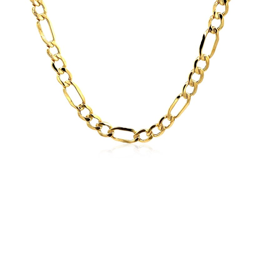10k Yellow Gold Lite Figaro Chain (5.60 mm) - Image 2