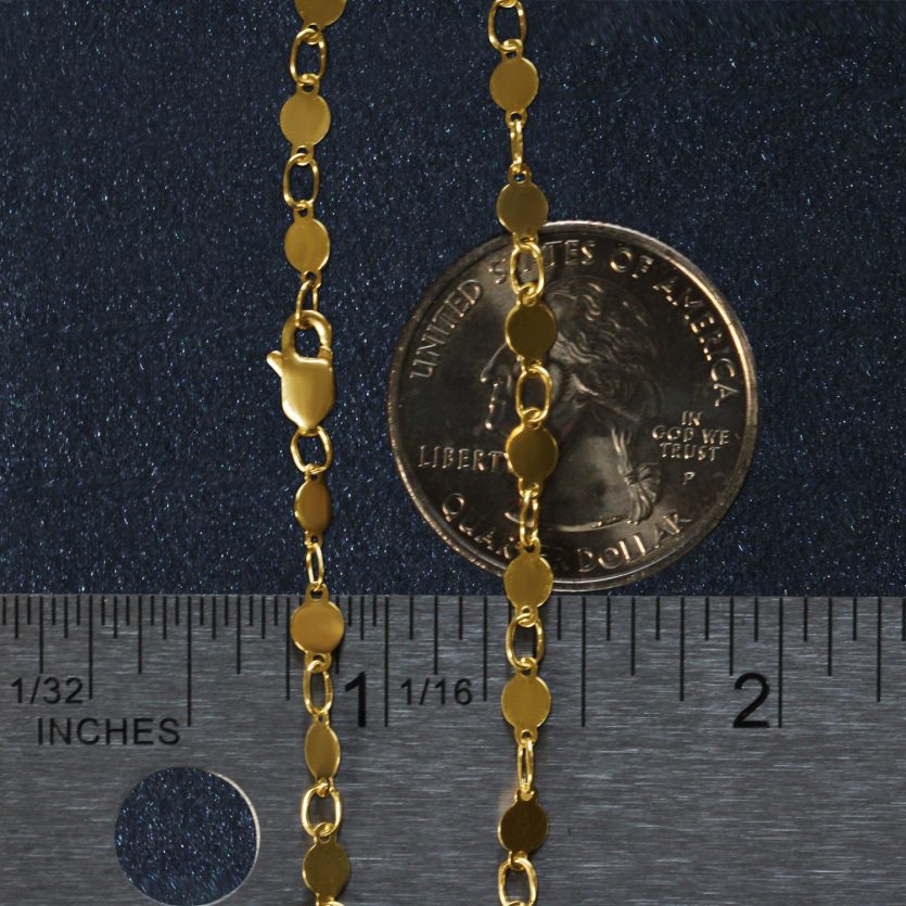 14k Yellow Gold Bracelet with Polished Circles (3.90 mm) - Image 3