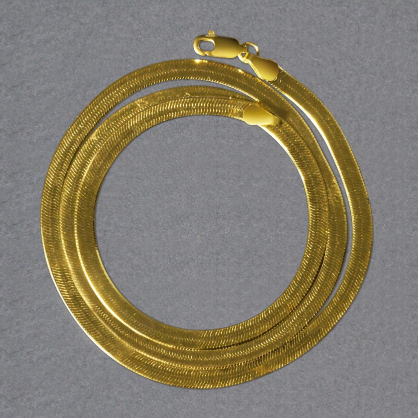 Imperial Herringbone Chain in 10k Yellow Gold (3.80 mm) - Image 6
