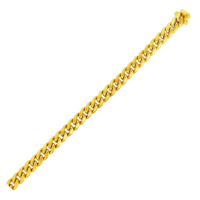10k Yellow Gold Semi Solid Miami Cuban Chain (6.10 mm) - Image 1