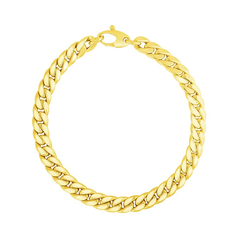 14K Yellow Gold Cuban Link Bracelet (5.90 mm) - Image 1