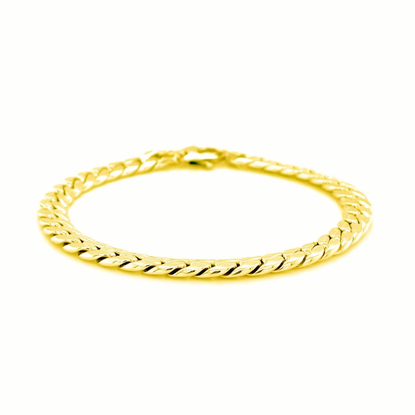 14K Yellow Gold Cuban Link Bracelet (5.90 mm) - Image 2