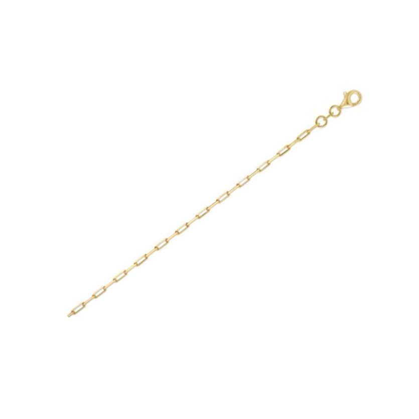 Sterling Silver Gold Plated Paperclip Chain (1.80 mm) - Image 1