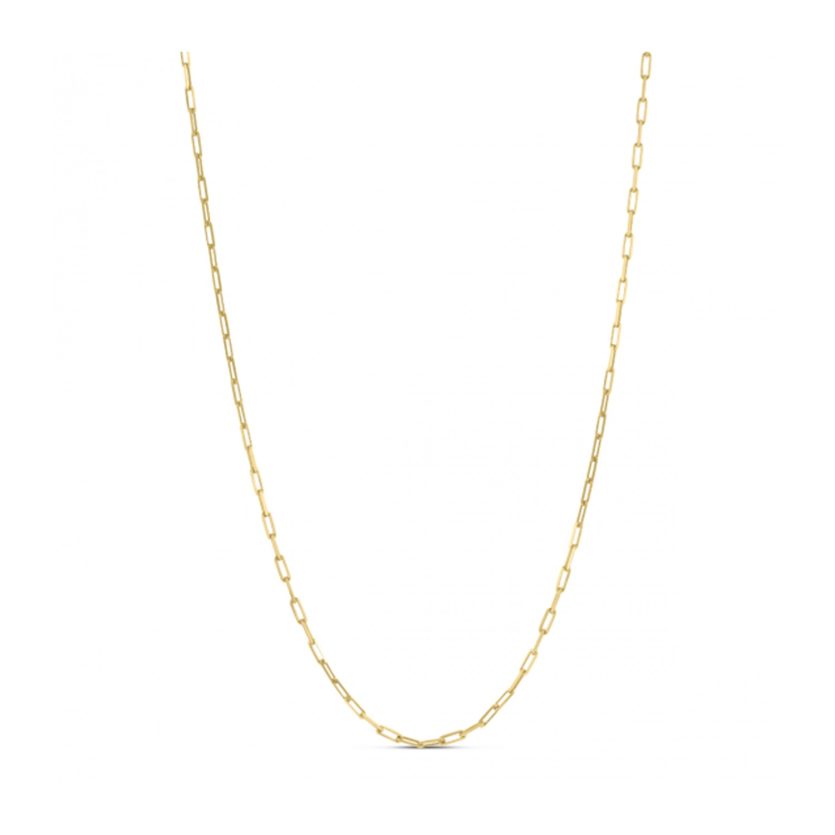 Sterling Silver Gold Plated Paperclip Chain (1.80 mm) - Image 2