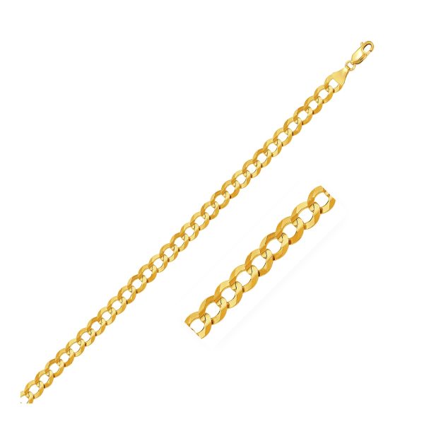 14k Yellow Gold Solid Curb Bracelet (3.60 mm) - Image 1