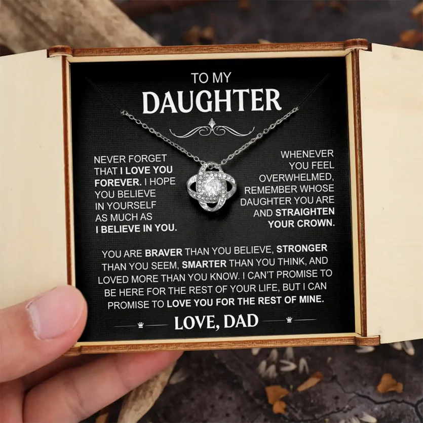 Straighten Your Crown | Love Knot Necklace | Santa Heart Xmas Box - Image 3