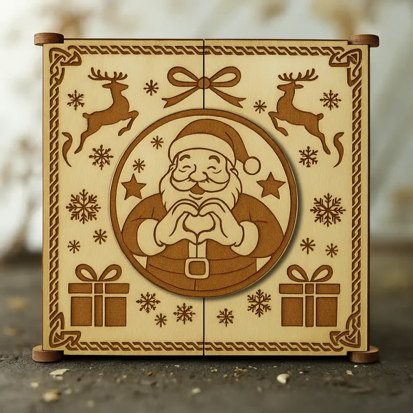 Straighten Your Crown | Love Knot Necklace | Santa Heart Xmas Box - Image 2
