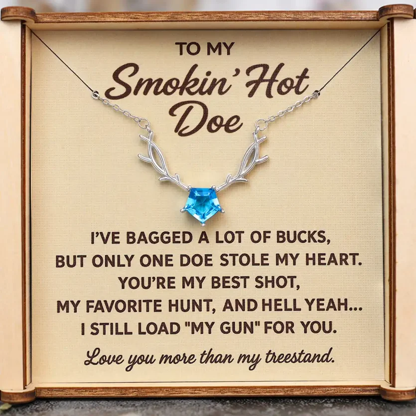 Deer Necklace | To My Smokin’ Hot Doe | Deer Box - Image 1