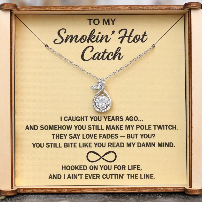 Fishing Necklace | To My Smokin’ Hot Catch | Fishing Box - Image 1