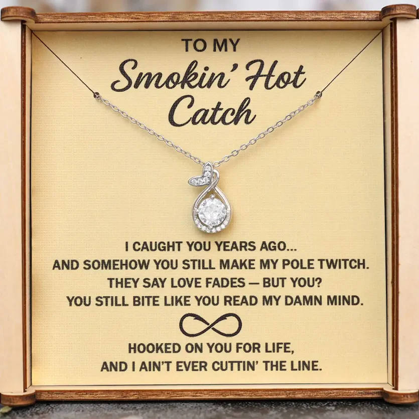 Fishing Necklace | To My Smokin’ Hot Catch | Fishing Box - Image 1