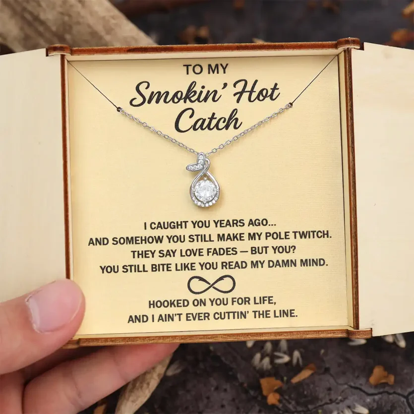 Fishing Necklace | To My Smokin’ Hot Catch | Fishing Box - Image 3