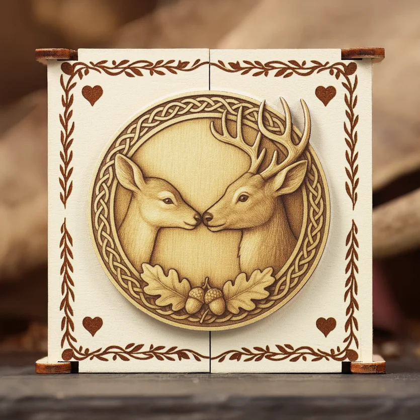 You Took My Breath Away | Deer Necklace | Deer Couple Box - Image 2